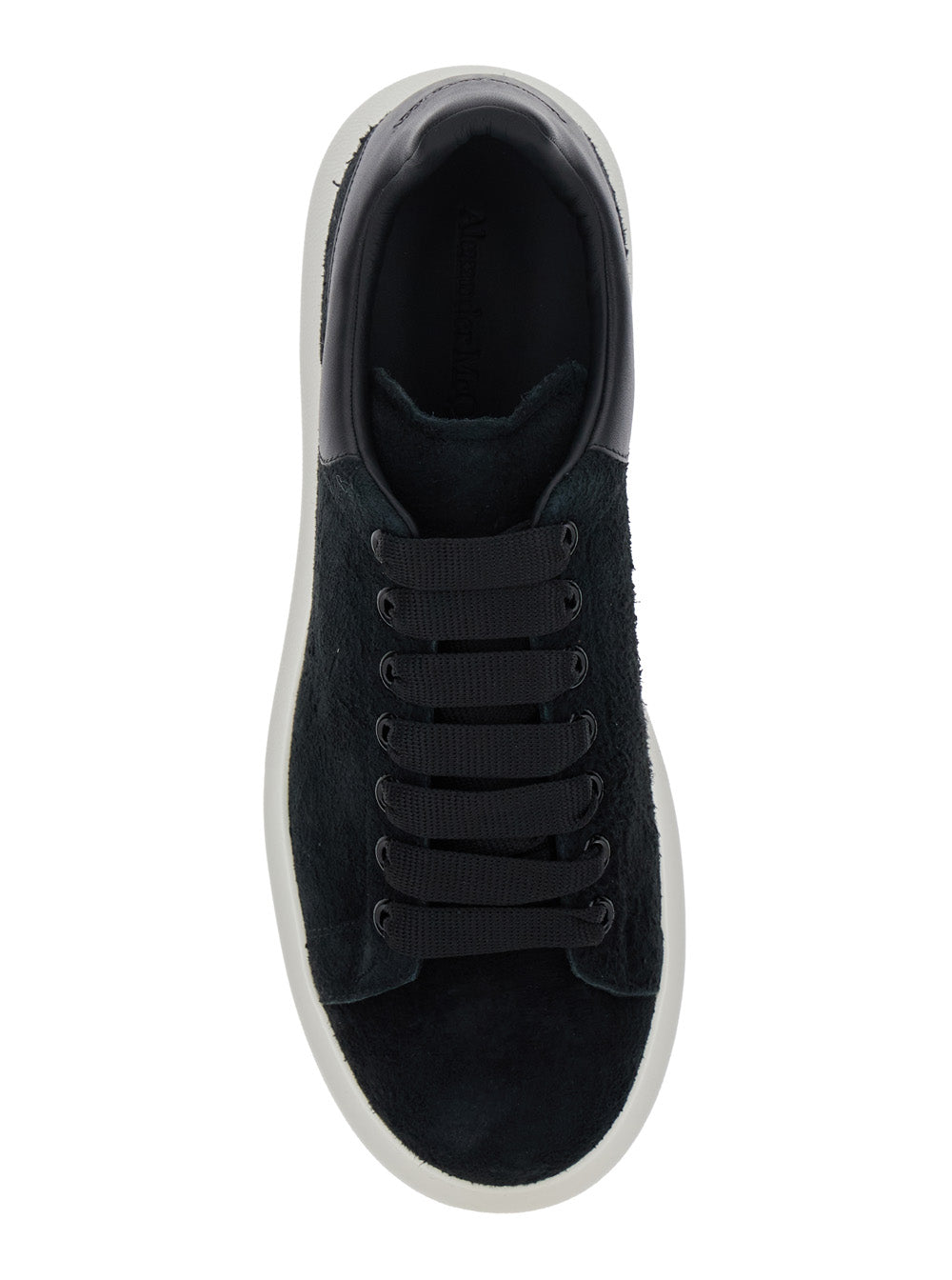Alexander Mcqueen Men Black Low-Top Sneakers With Chunky Sole In Suede Man