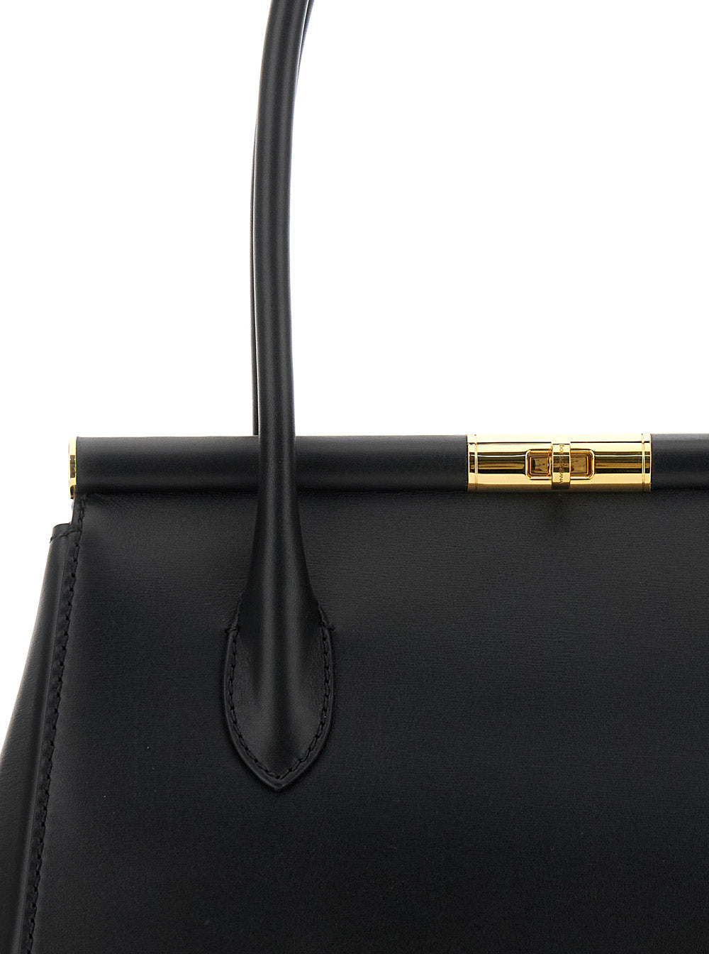Dolce & Gabbana Women 'Marlene Medium' Black Handbag With With Logo Embossed On The Back In Leather Woman