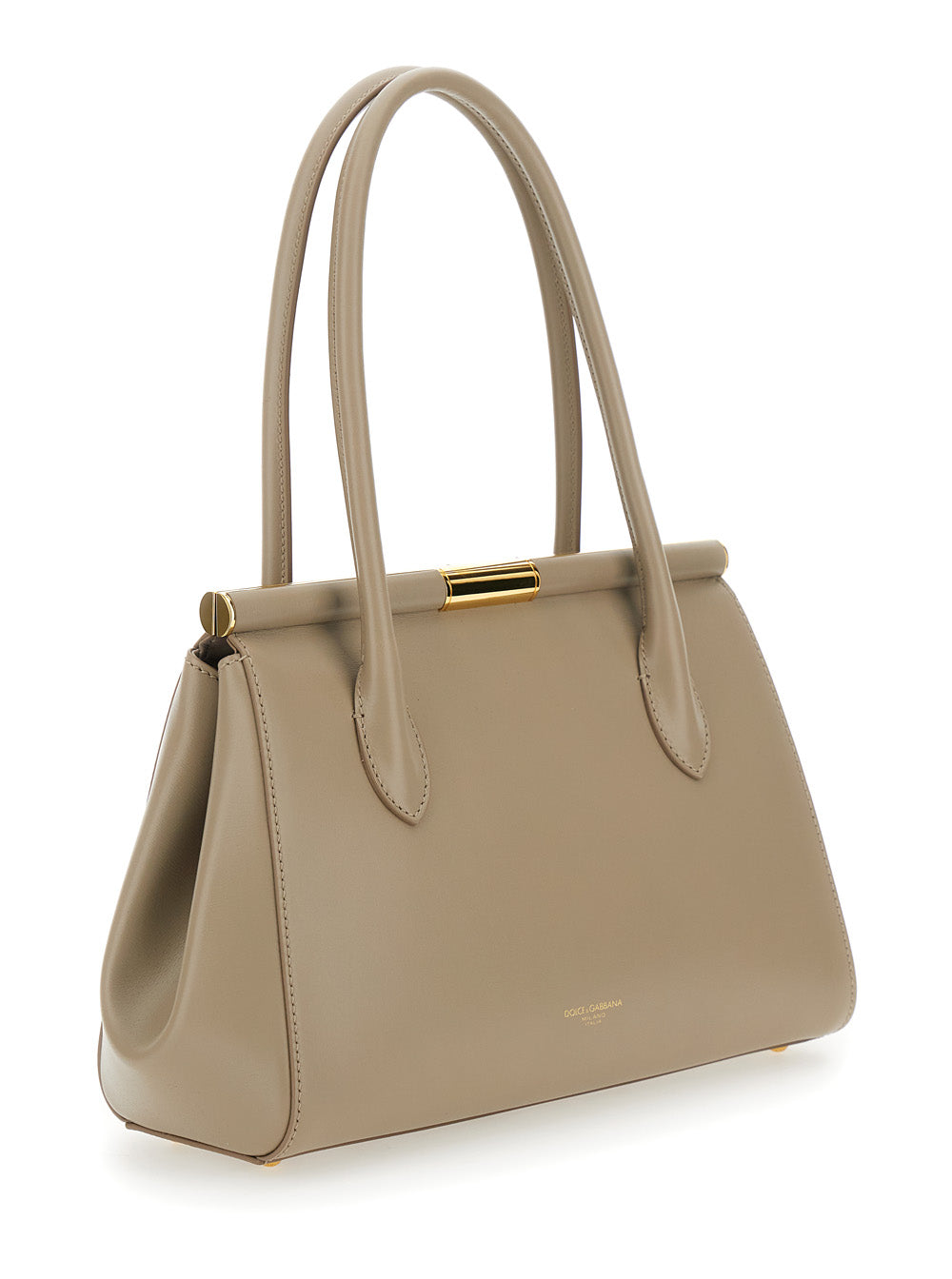 Dolce & Gabbana Women 'Marlene Medium' Beige Handbag With Padlock Detail In Leather Woman