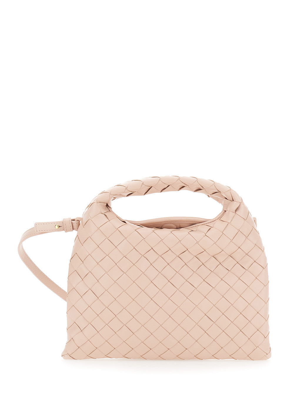 Bottega Veneta Women Pink Crossbody Bag With Removable Shoulder Strap And Intrecciato Motif In Leather Woman