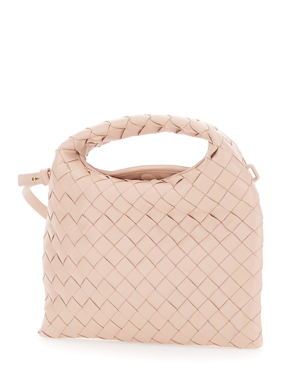 Bottega Veneta Women Pink Crossbody Bag With Removable Shoulder Strap And Intrecciato Motif In Leather Woman
