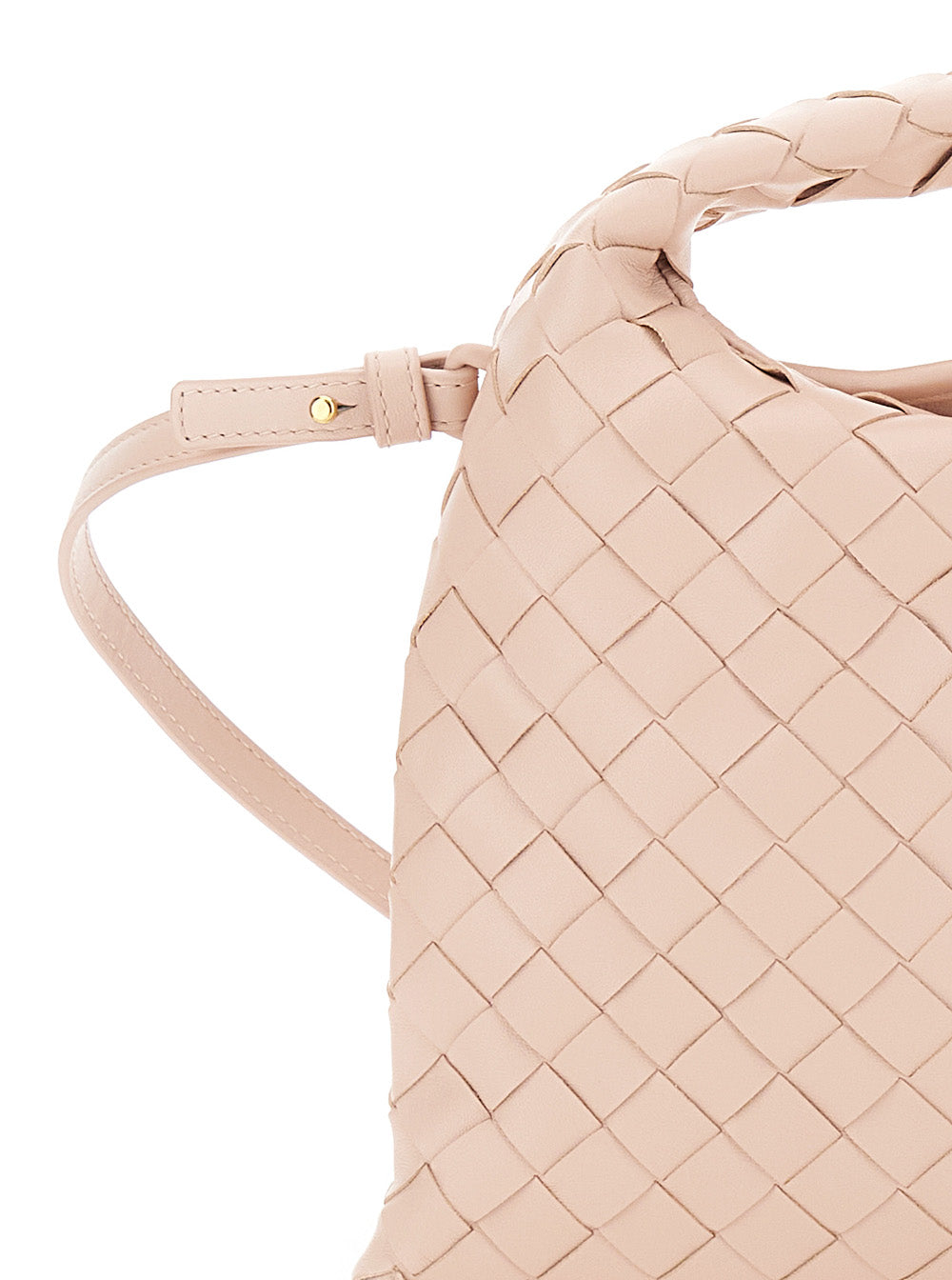 Bottega Veneta Women Pink Crossbody Bag With Removable Shoulder Strap And Intrecciato Motif In Leather Woman