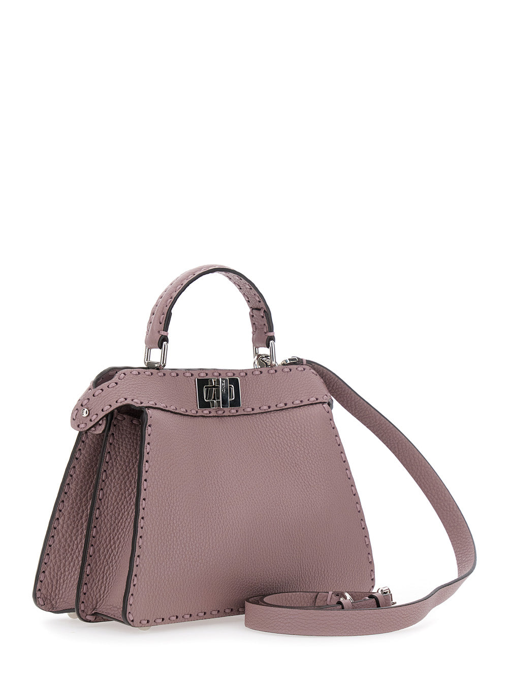 Fendi Women 'Peekaboo Iseeu Small' Pink Handbag With Shoulder Strap In Leather Woman