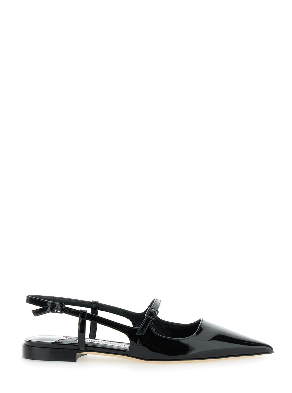Jimmy Choo Women 'Didi Flat' Black Ballerinas With Shiny Finish In Leather Woman