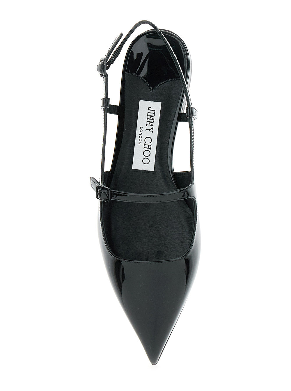 Jimmy Choo Women 'Didi Flat' Black Ballerinas With Shiny Finish In Leather Woman