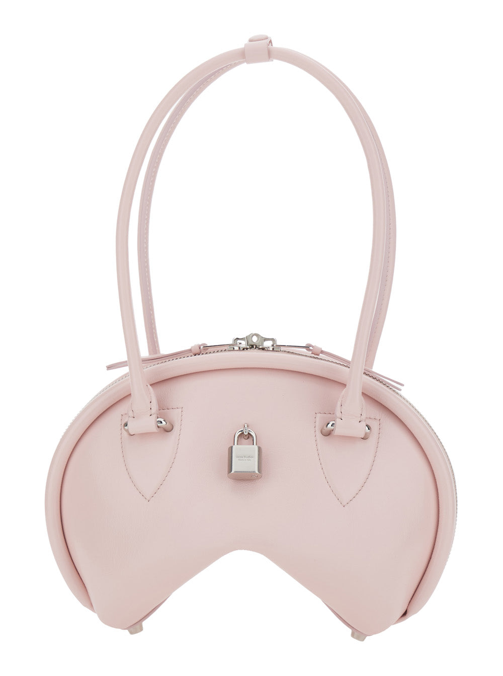 Acne Studios Women Pink Handbag With Two Top Handles And Logo Plaque On The Front In Leather Woman