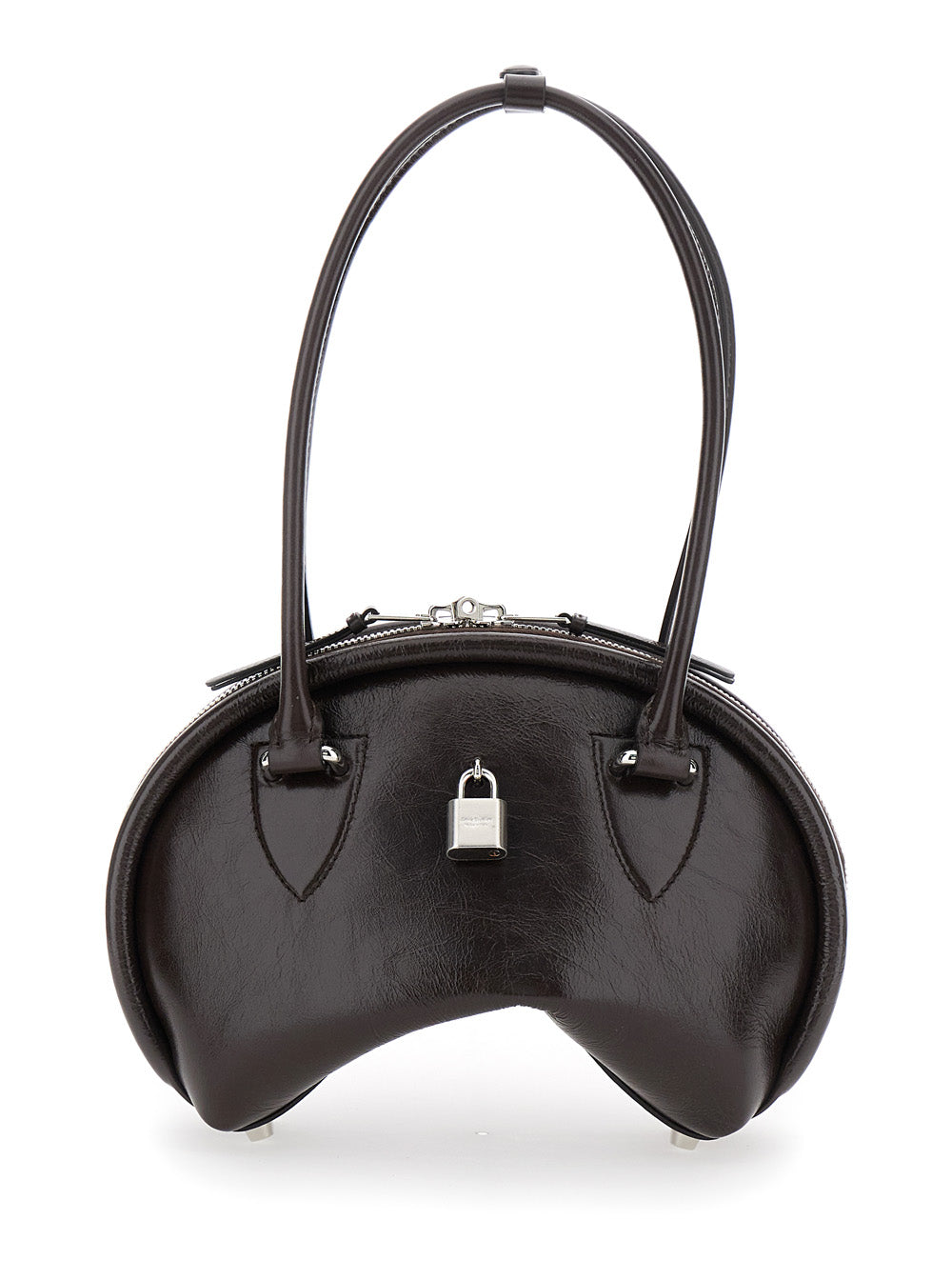 Acne Studios Women Black Handbag With Two Top Handles And Logo Plaque On The Front In Leather Woman