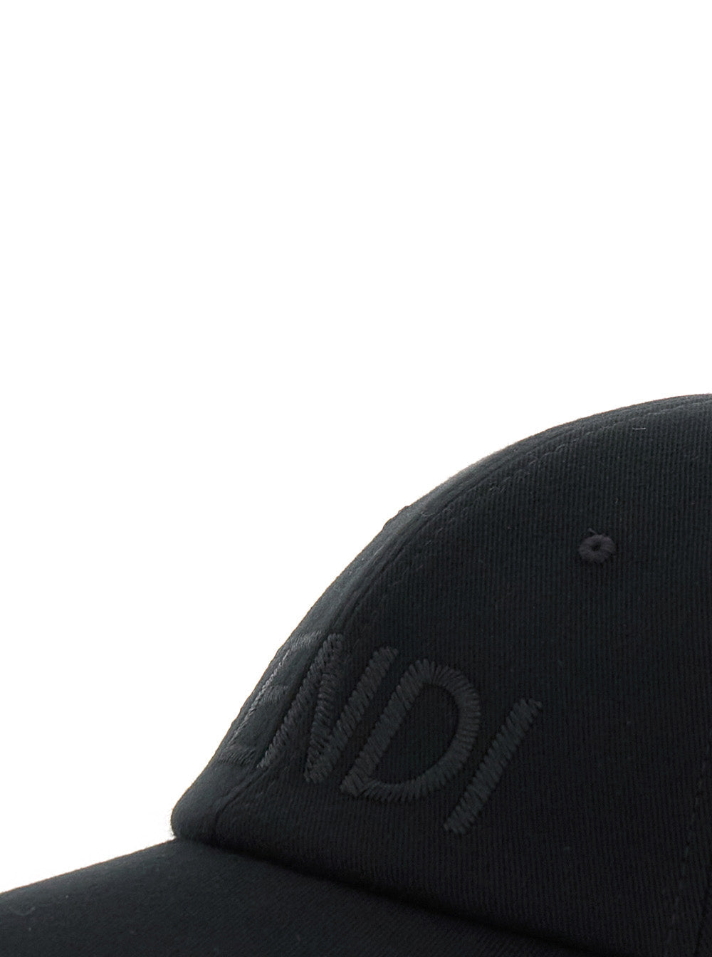Fendi Men Black Baseball Cap With Logo Lettering Embroidery On The Front In Cotton Man