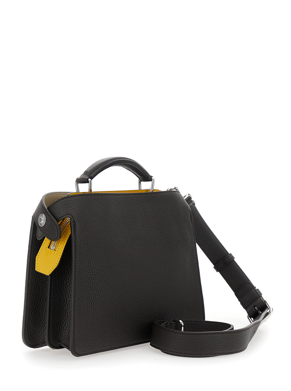 Fendi Men 'Iseeu Small' Brown Handbag With Removable Internal Pocket In Leather Man