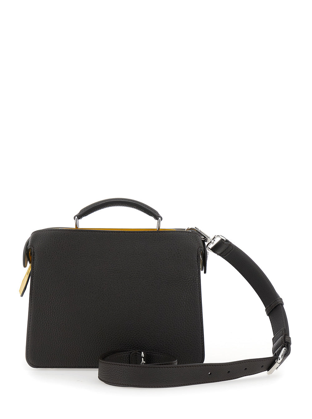 Fendi Men 'Iseeu Small' Brown Handbag With Removable Internal Pocket In Leather Man