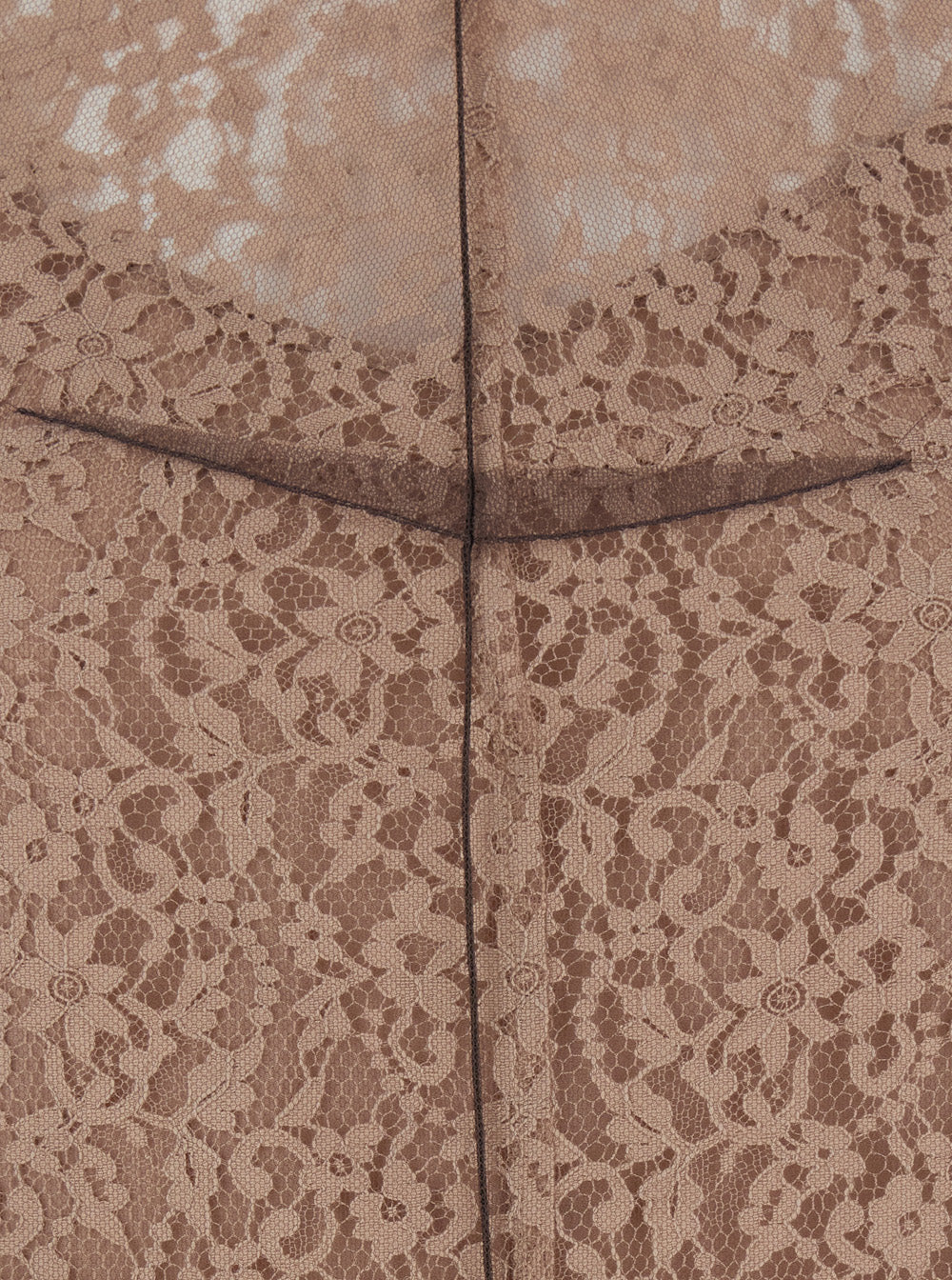 Fendi Women Beige Sleeveless Crewneck Dress With Floral Embroidery In Lace Woman