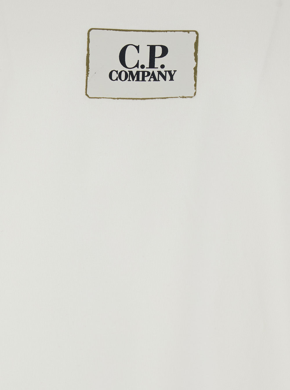 C.P. Company Men White T-Shirt With Logo Printed On The Front In Cotton Man