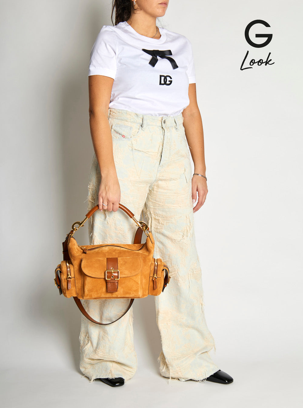 Chloé Women 'Camera' Brown Handbag With Removable Upper Shoulder Strap And Three External Pockets In Suede Woman