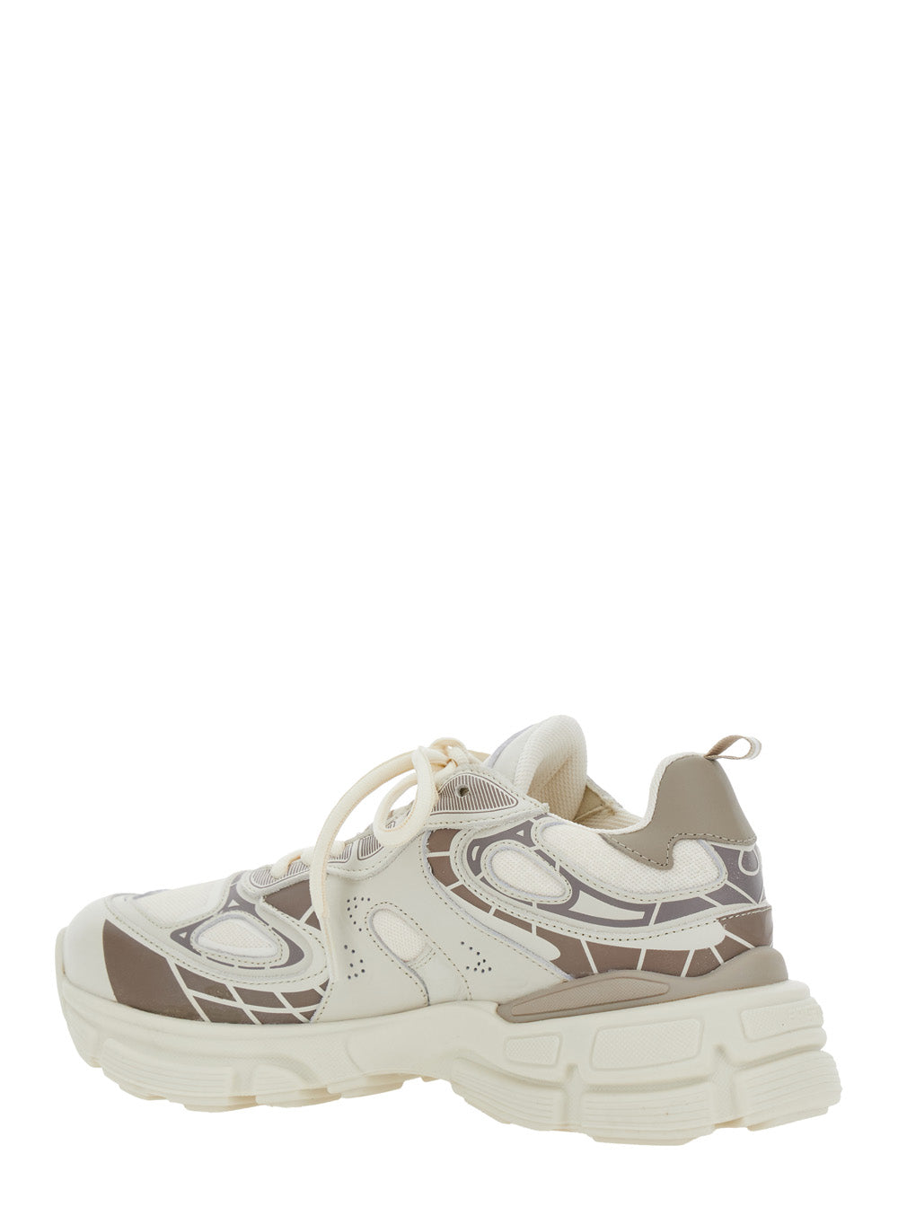 Axel Arigato Women 'Sphere Trip Running' Beige Sneakers With Chunky Sole And Logo On Tongue In Leather And Fabric Blend Woman