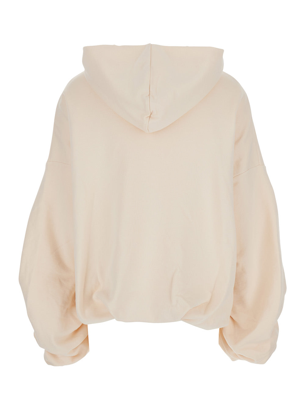 Dries Van Noten Women White Hoodie With Puffed Sleeve In Cotton Woman