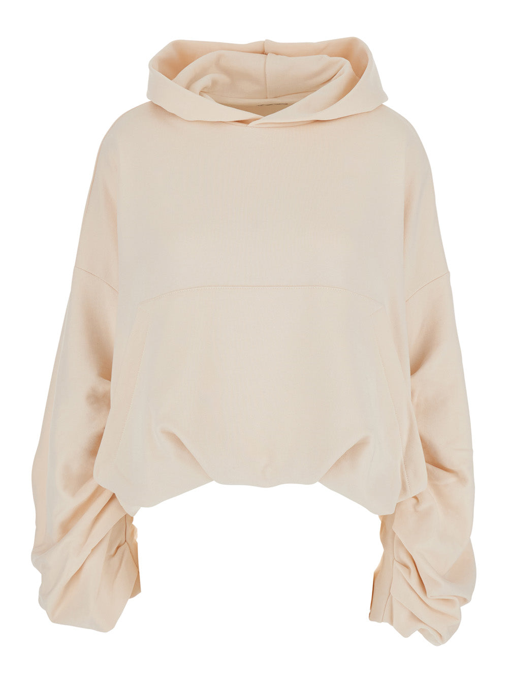 Dries Van Noten Women White Hoodie With Puffed Sleeve In Cotton Woman