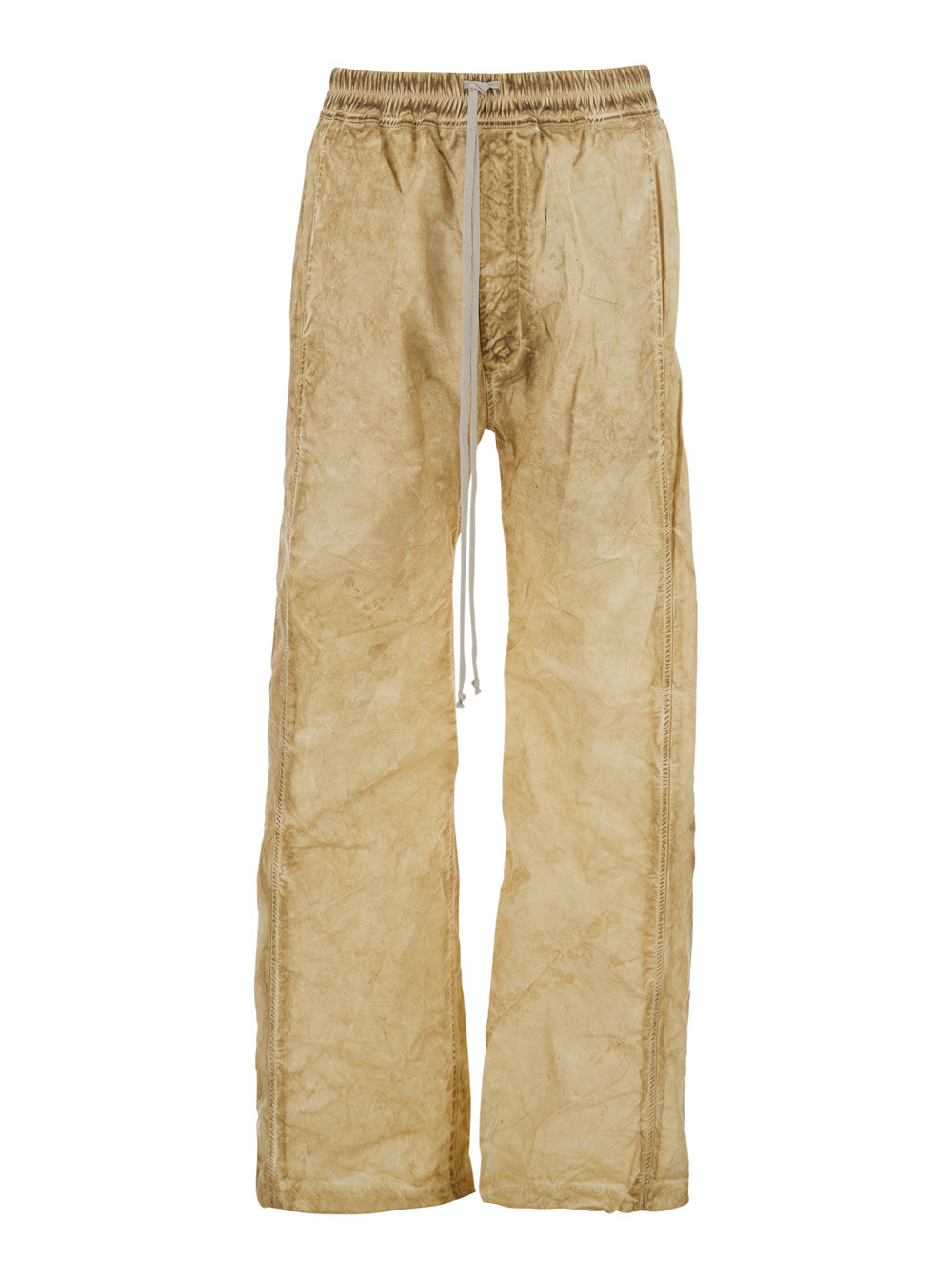 Drkshdw Men 'Pusher' Beige Pants With Elastic Drawstring Waist In Cotton Man