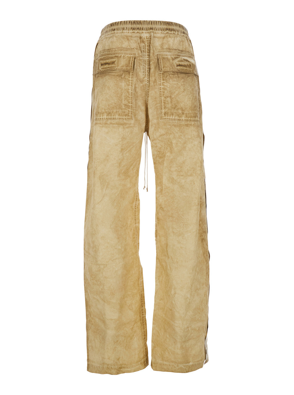Drkshdw Men 'Pusher' Beige Pants With Elastic Drawstring Waist In Cotton Man