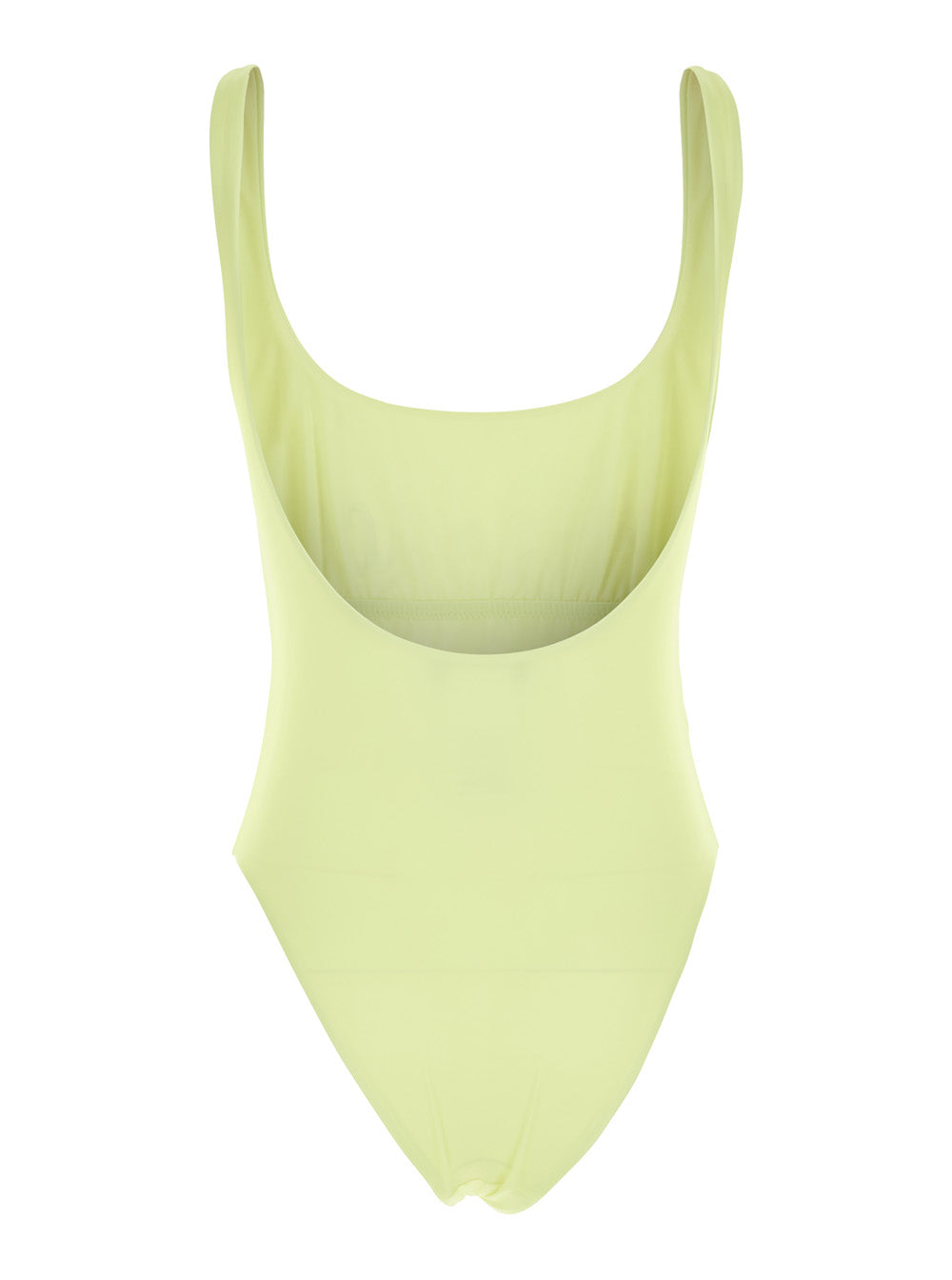 Versace Women Yellow One-Piece Swimsuit With Medusa Print And Logo Lettering On The Front In Tech Fabric Woman Luosophy