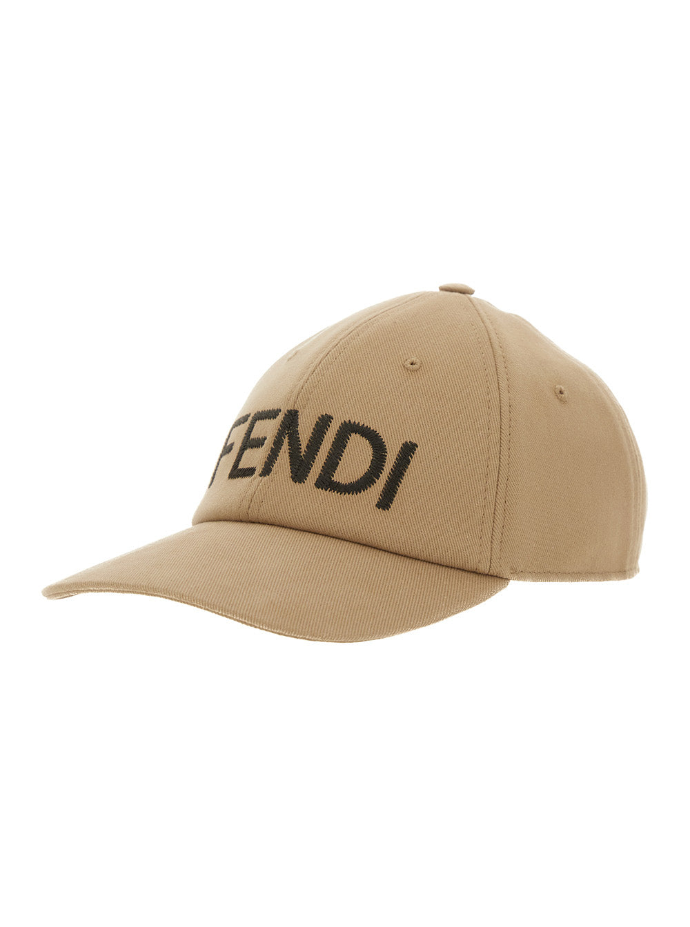 Fendi Men Beige Baseball Cap With Lettering Logo On The Front In Cotton Man