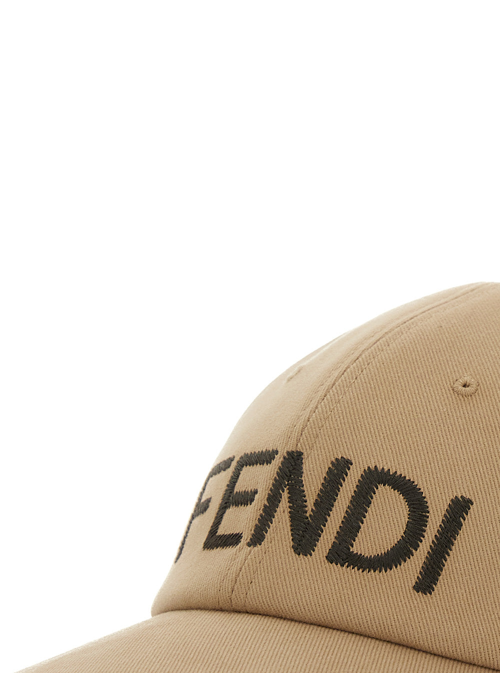 Fendi Men Beige Baseball Cap With Lettering Logo On The Front In Cotton Man