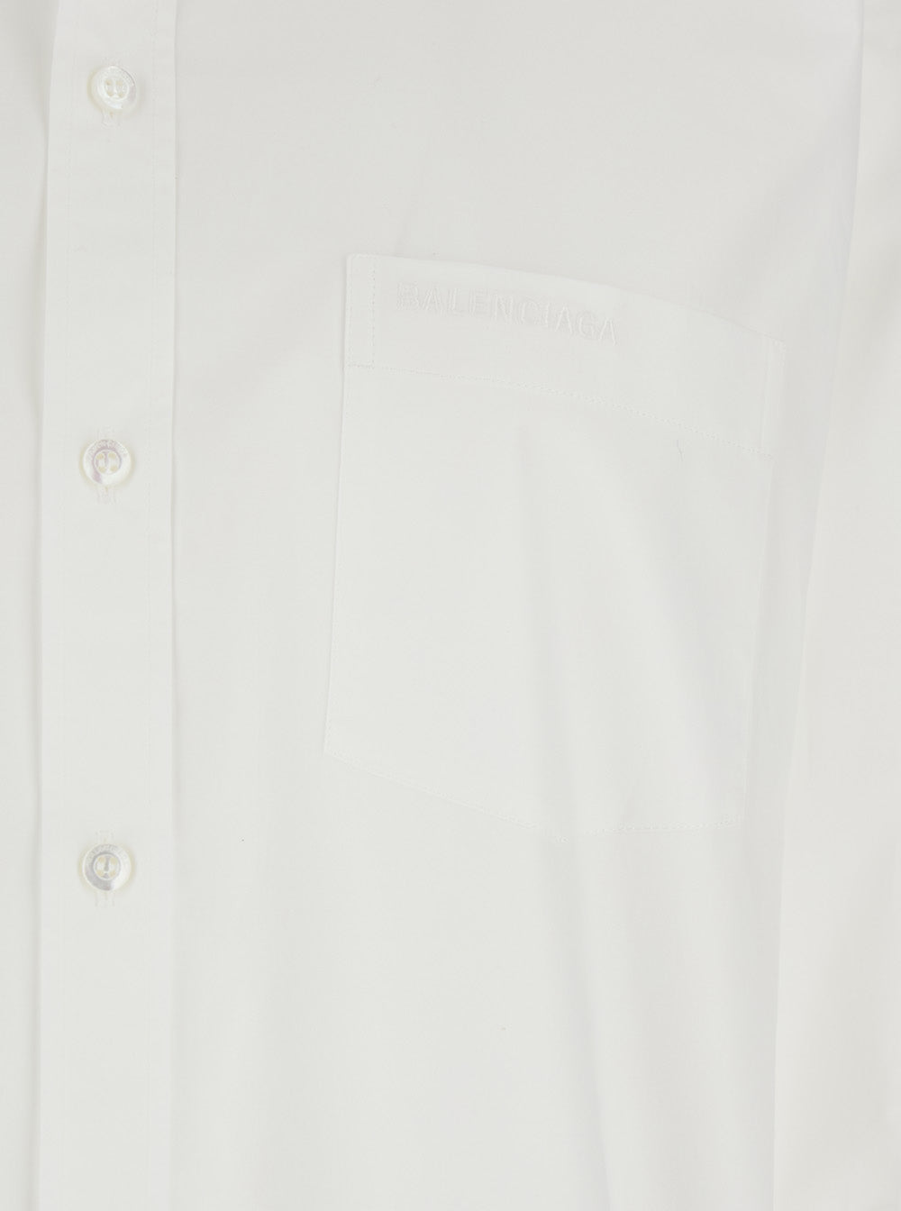 Balenciaga Women White Shirt With Classic Collar And Knotted Cuffs In Cotton Woman