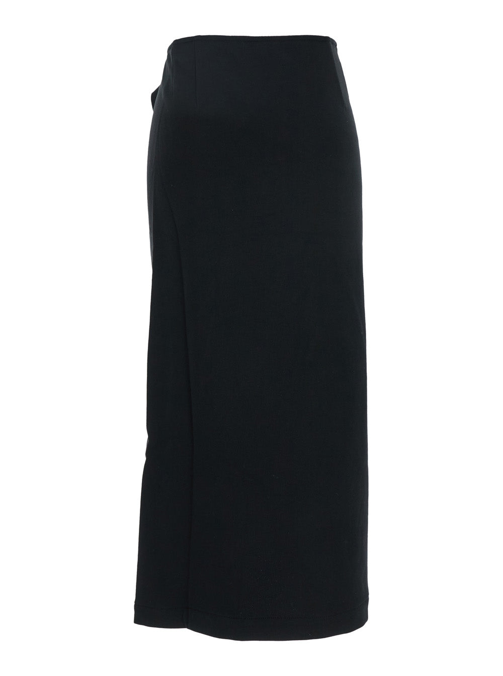 Dries Van Noten Women Black 'Hanam' Skirt With Ruched Details On The Front In Cotton Woman
