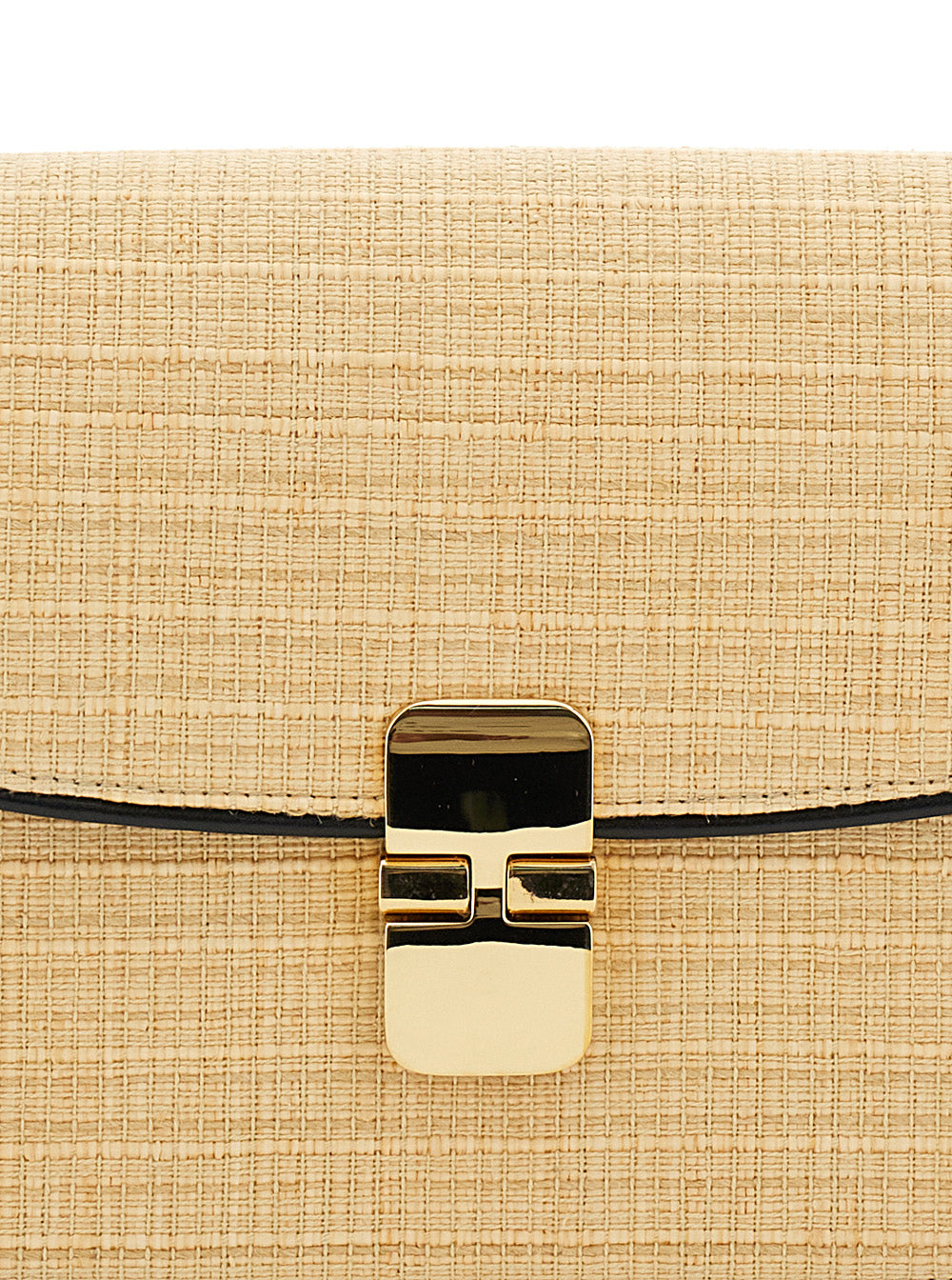 A.P.C. Women 'Grace Small' Beige Shoulder Bag With Clasp Closure And Adjustable Leather Strap In Leather Woman