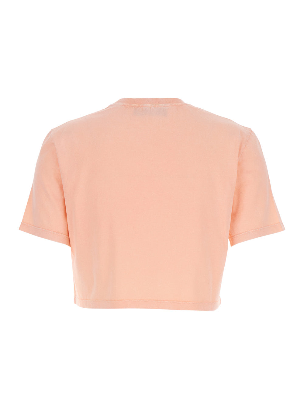 Fendi Women Pink T-Shirt With Cropped Design And Raised Logo On The Front In Cotton Woman