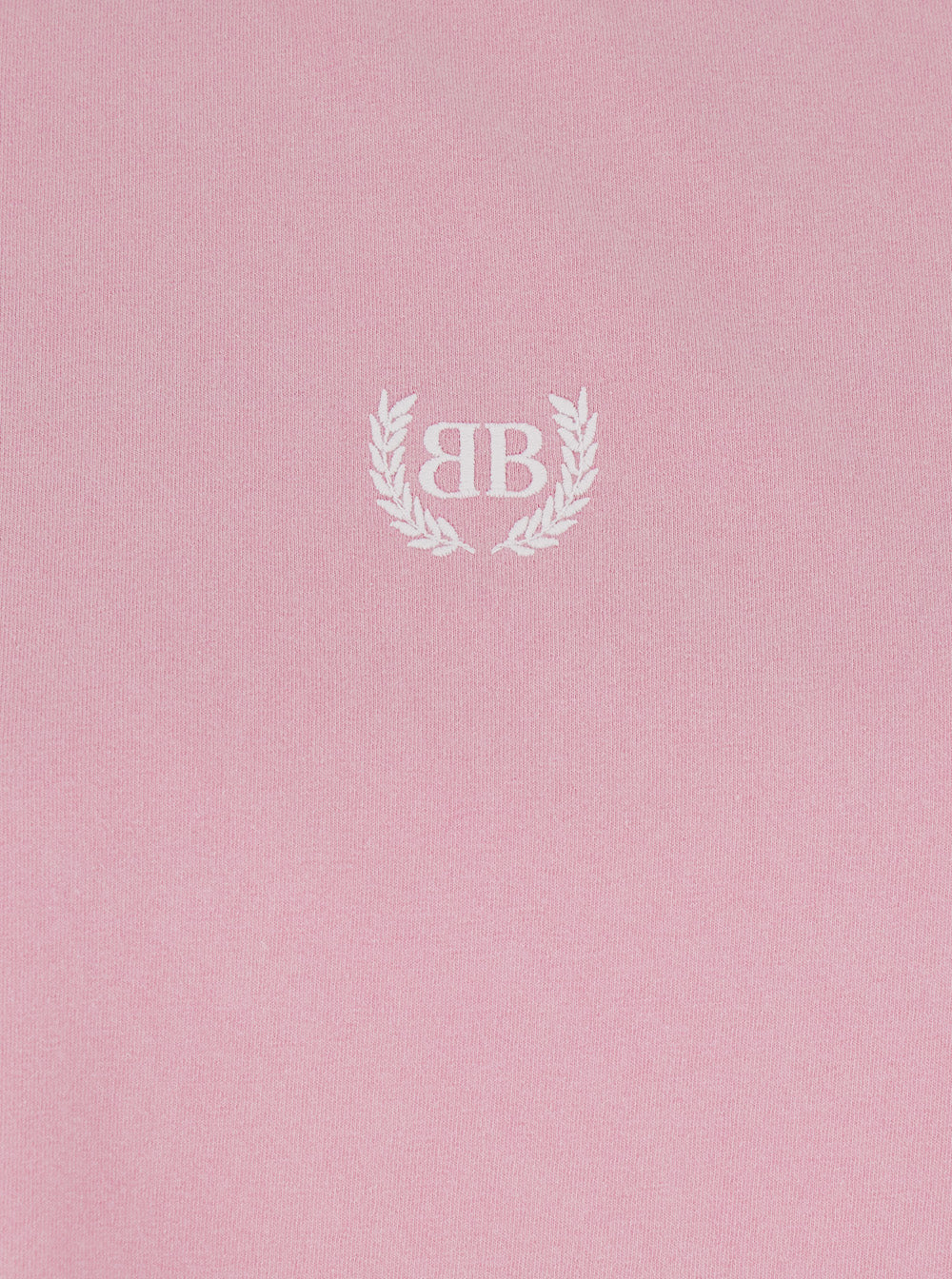 Balenciaga Women Pink Crewneck T-Shirt With Dropped Shoulders And Logo Detail On The Front In Cotton Woman
