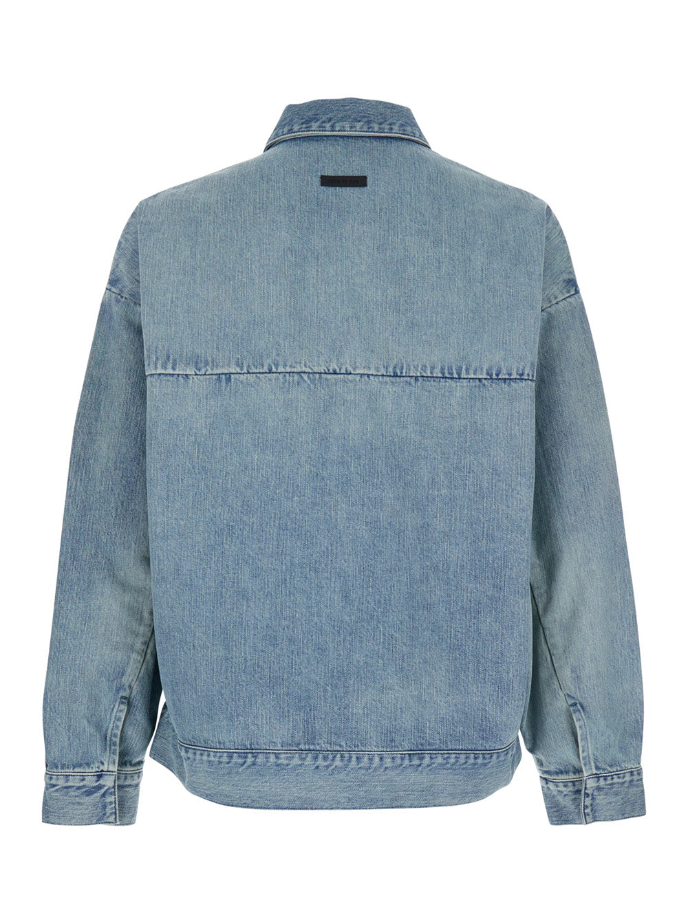 Fear Of God Men Blue Jacket With Classic Collar And Long Sleeves In Denim Man
