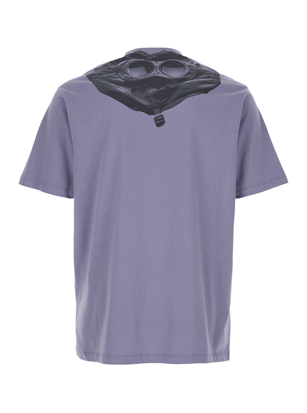 C.P. Company Men Violet T-Shirt With Logo Printed On The Front In Cotton Man