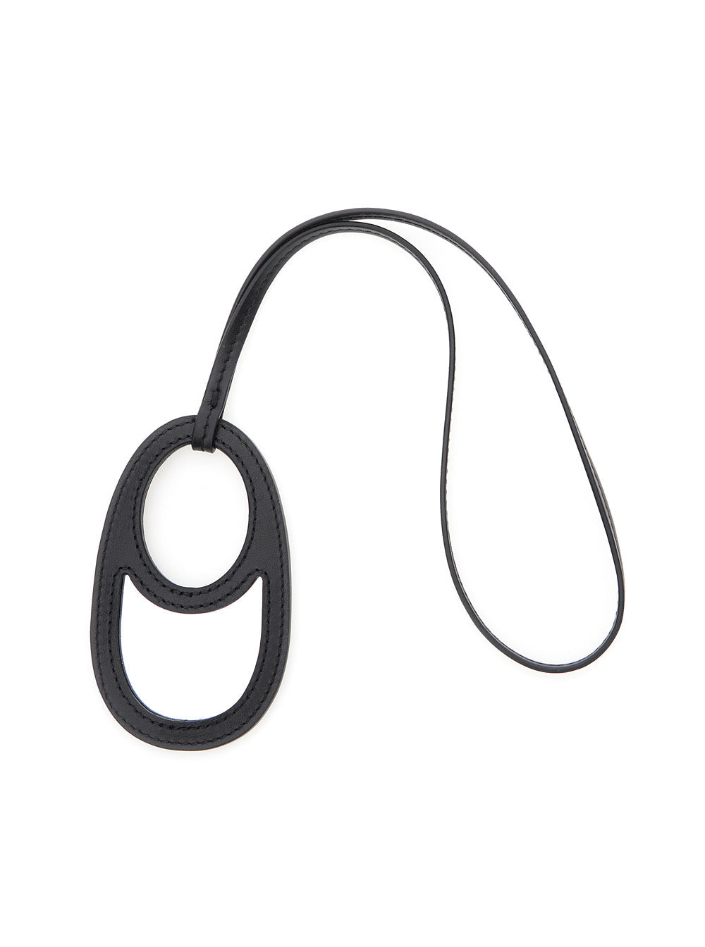 Coperni Women Black Charm With Built-In Mirror And Logo Lettering On The Front In Leather Woman