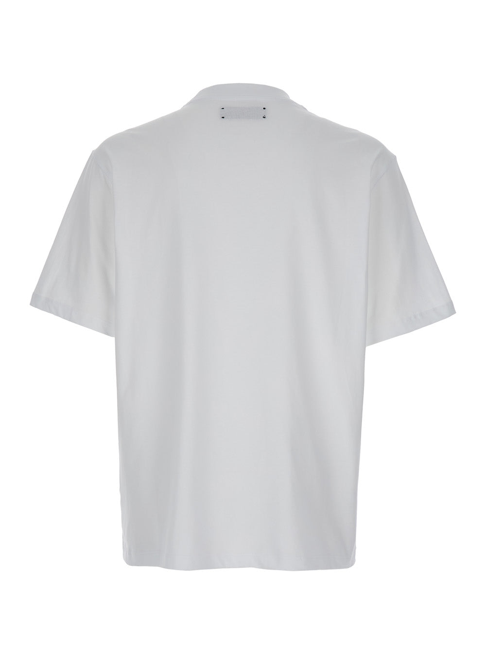 Amiri Men White Crewneck T-Shirt With Logo Print On The Front In Cotton Man