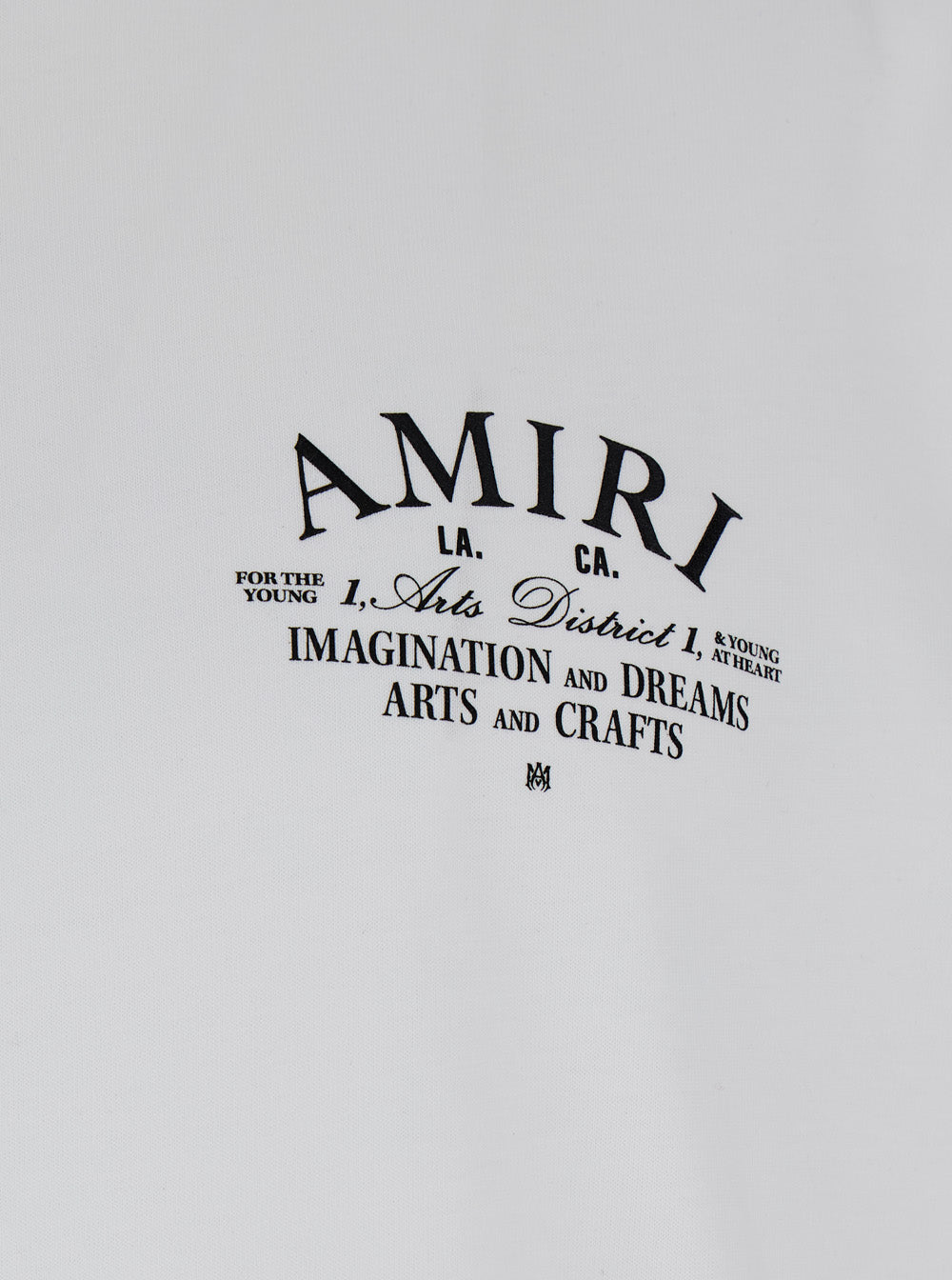 Amiri Men White Crewneck T-Shirt With Logo Print On The Front In Cotton Man