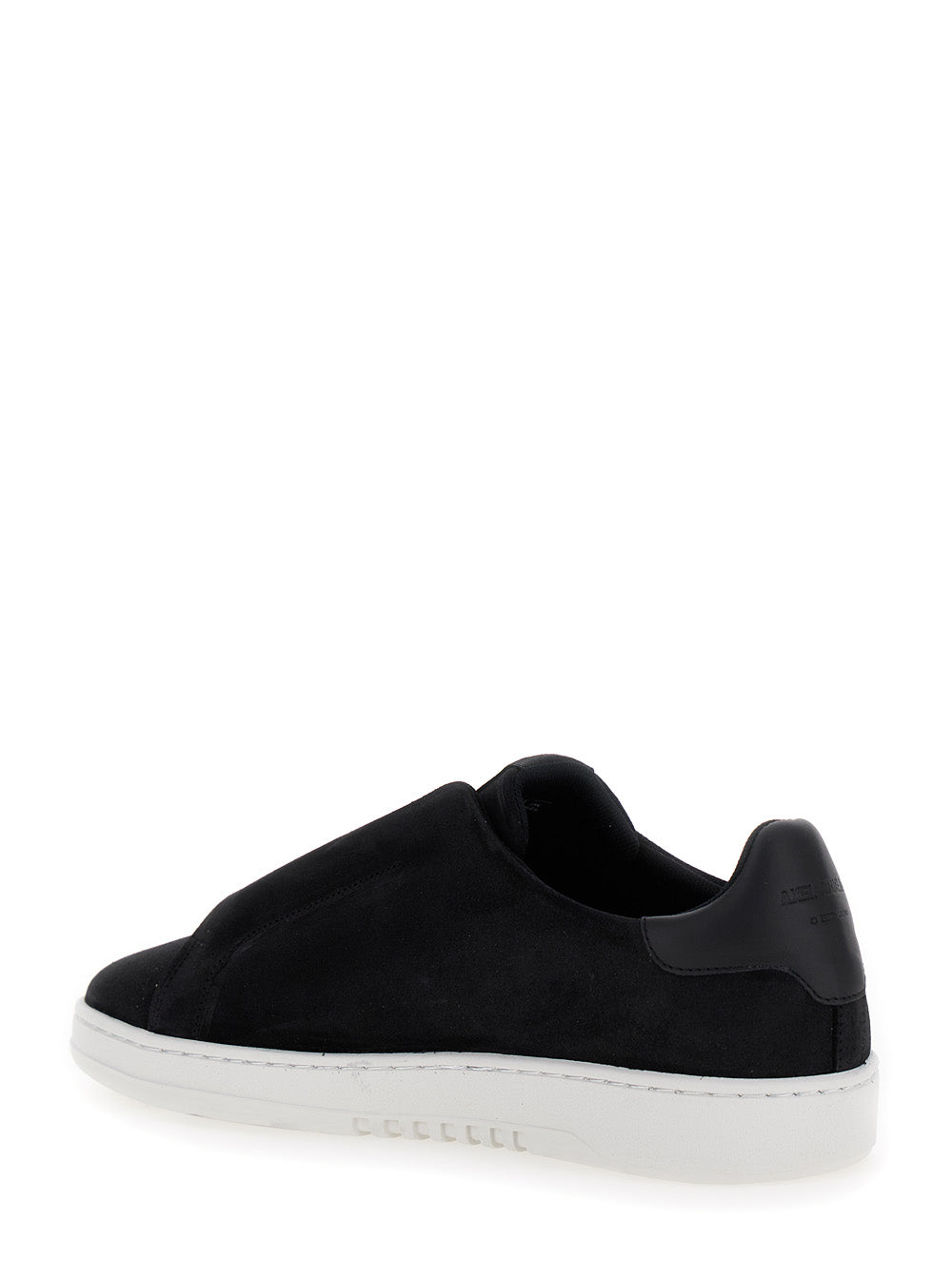 Axel Arigato Men 'Dice Laceless' Black Low Top Slip-On Sneakers In Suede Man