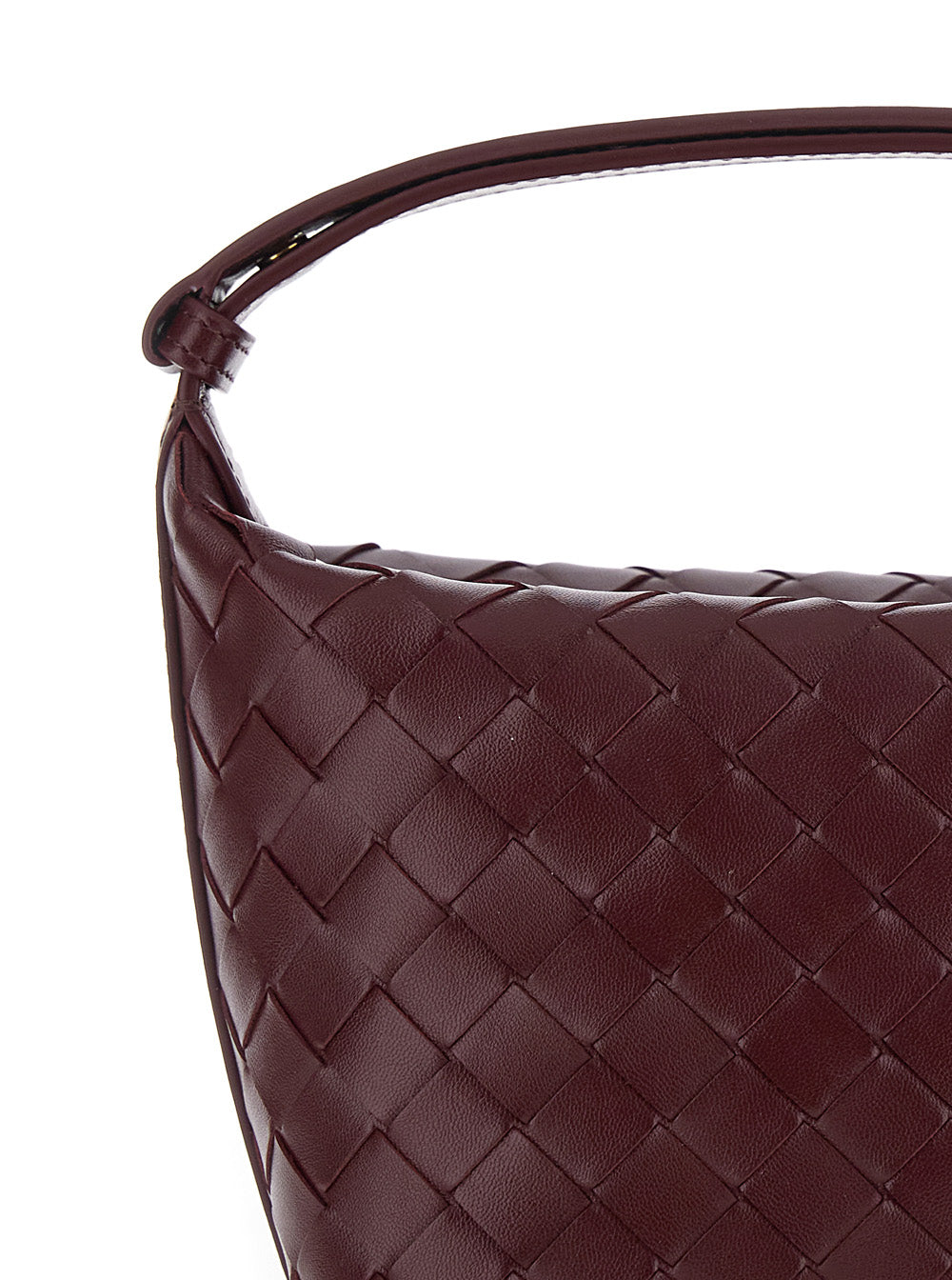 Bottega Veneta Women 'Candy Wallace' Bordeaux Handbag With Intrecciato Motif In Leather Woman
