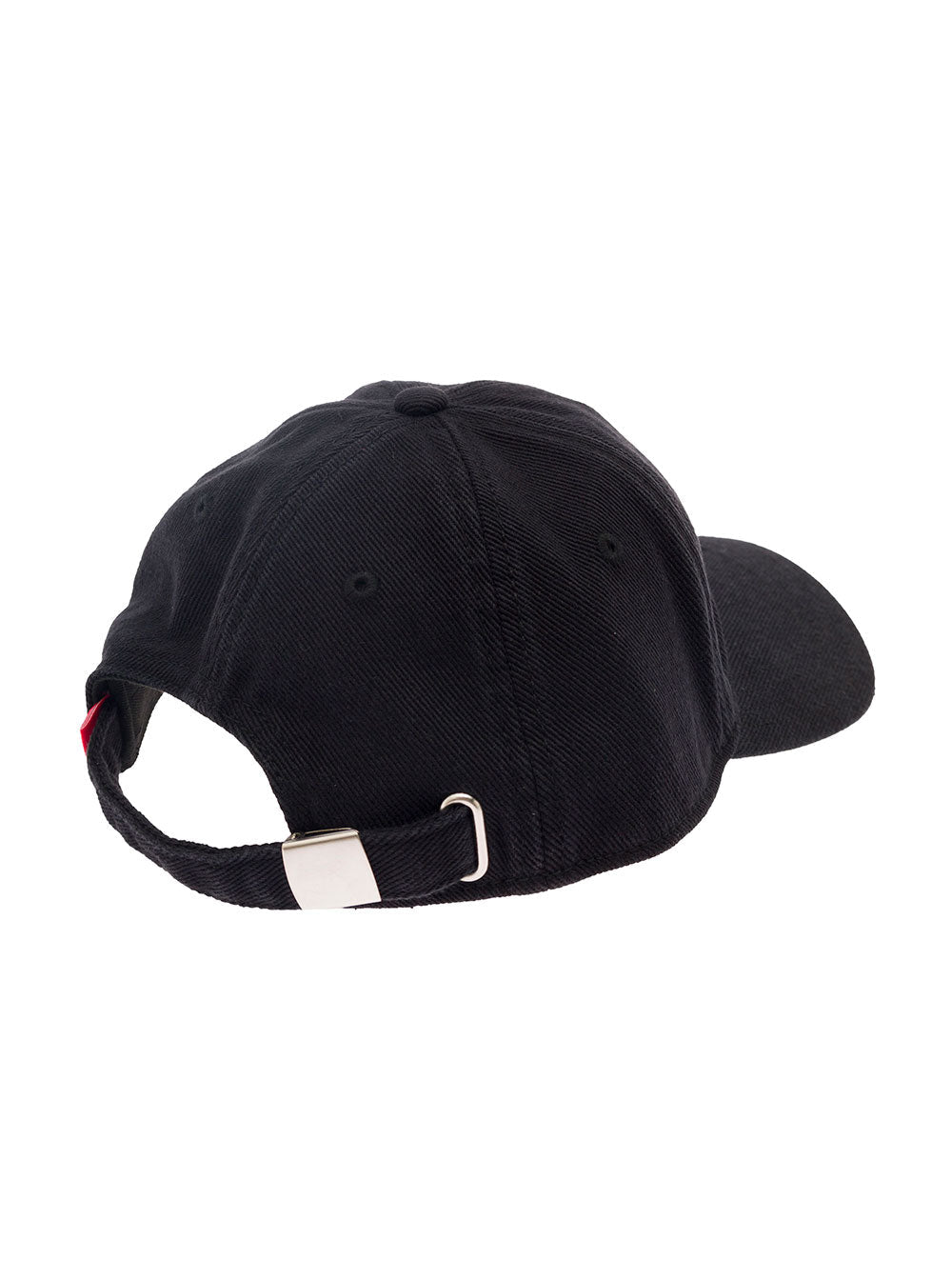 Diesel Men Black Baseball Cap With Oval D Cut-Out In Cotton Man