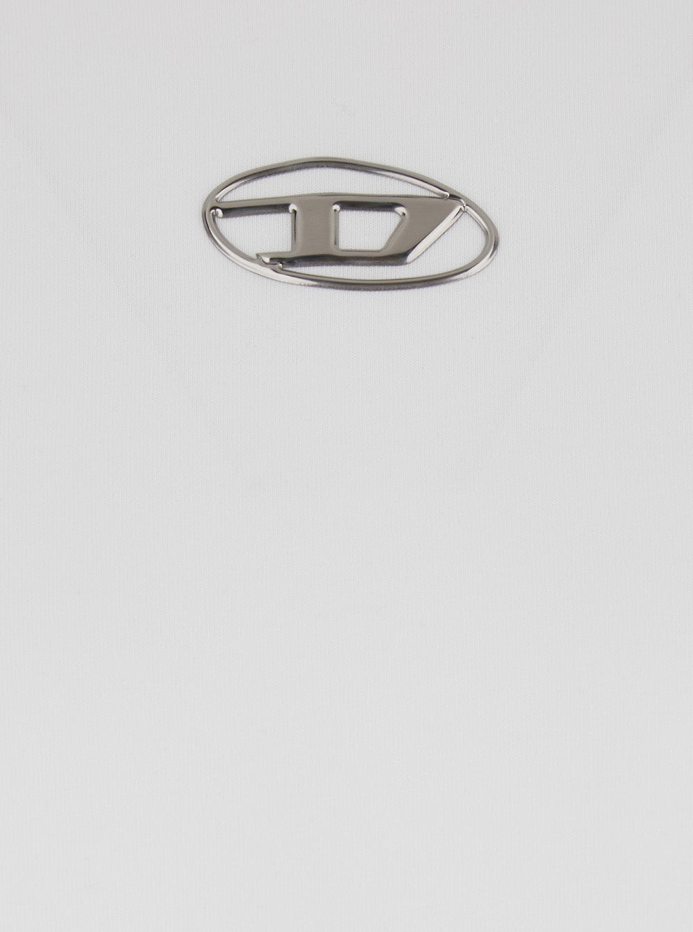 Diesel Men 'T-Adjust-Od' White T-Shirt With Logo Patch On The Front In Cotton Man