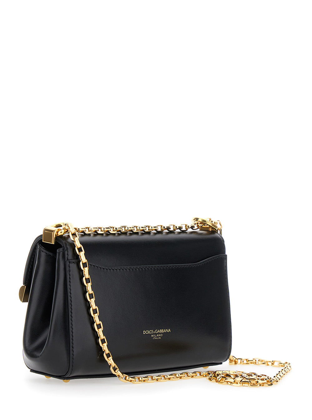 Dolce & Gabbana Women 'Marlene' Black Shoulder Bag With Twist Lock In Leather Woman