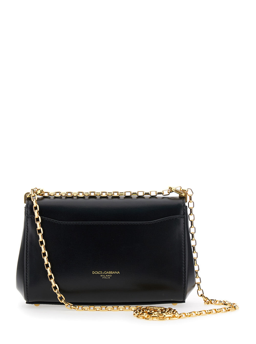 Dolce & Gabbana Women 'Marlene' Black Shoulder Bag With Twist Lock In Leather Woman