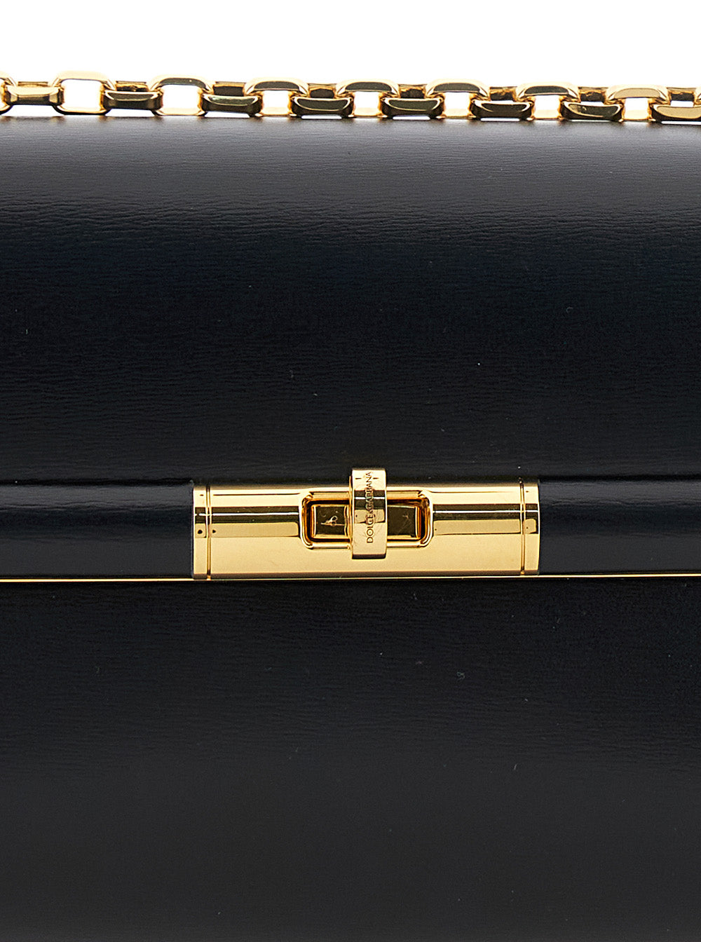 Dolce & Gabbana Women 'Marlene' Black Shoulder Bag With Twist Lock In Leather Woman