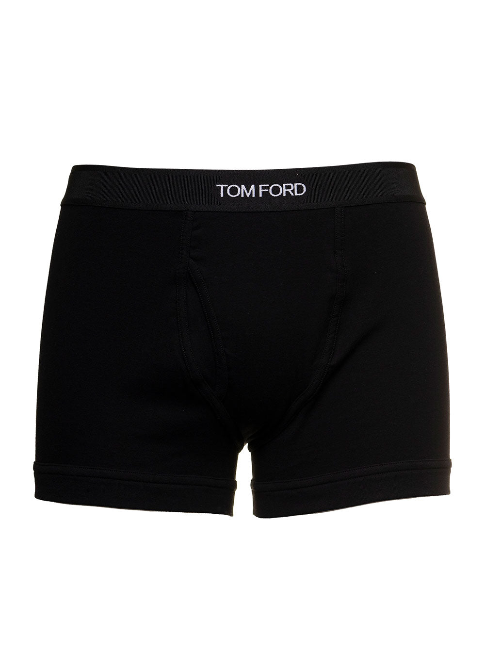 Tom Ford Men Black Cotton Boxer With Logo
