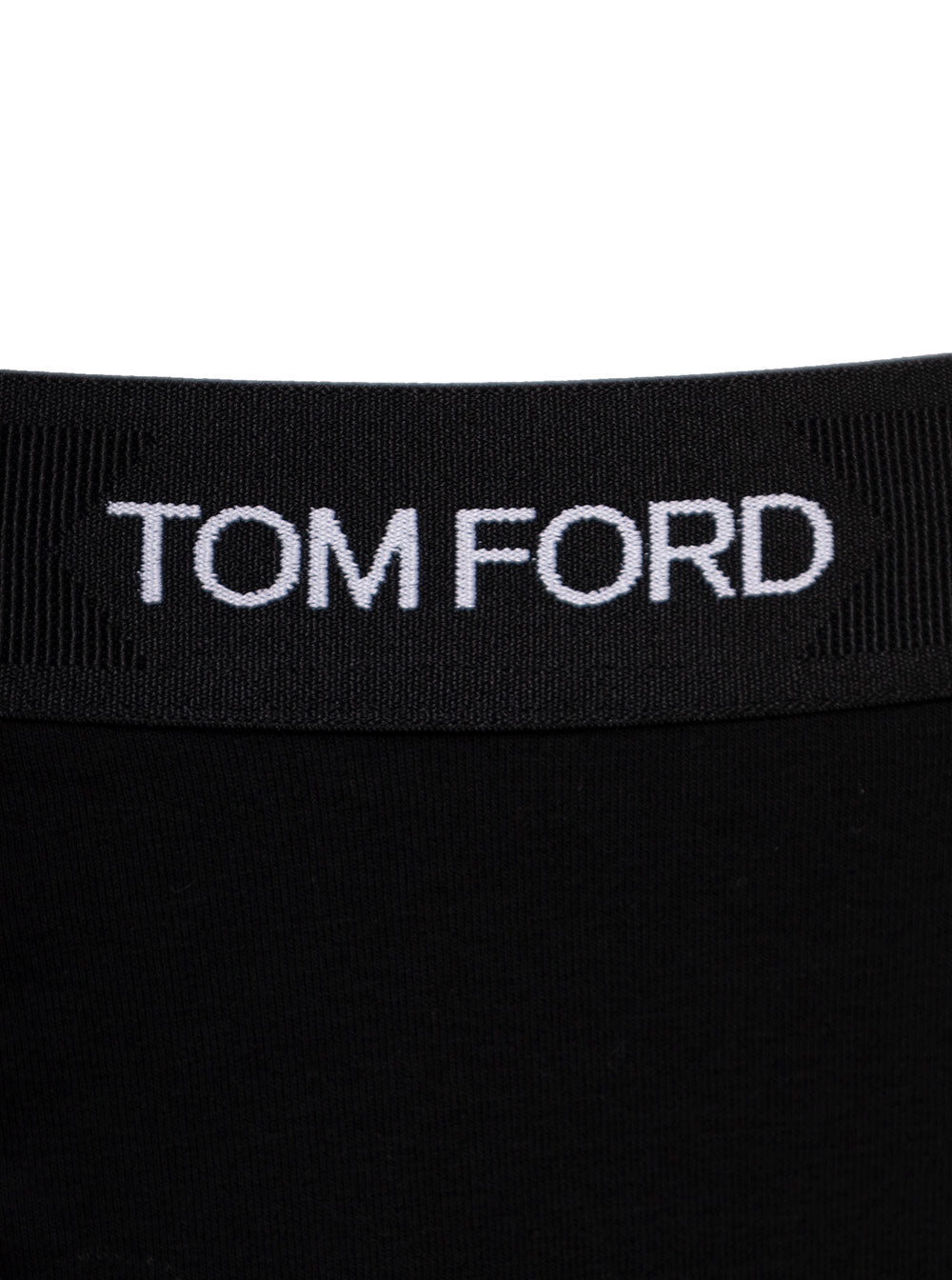 Tom Ford Men Black Cotton Boxer With Logo