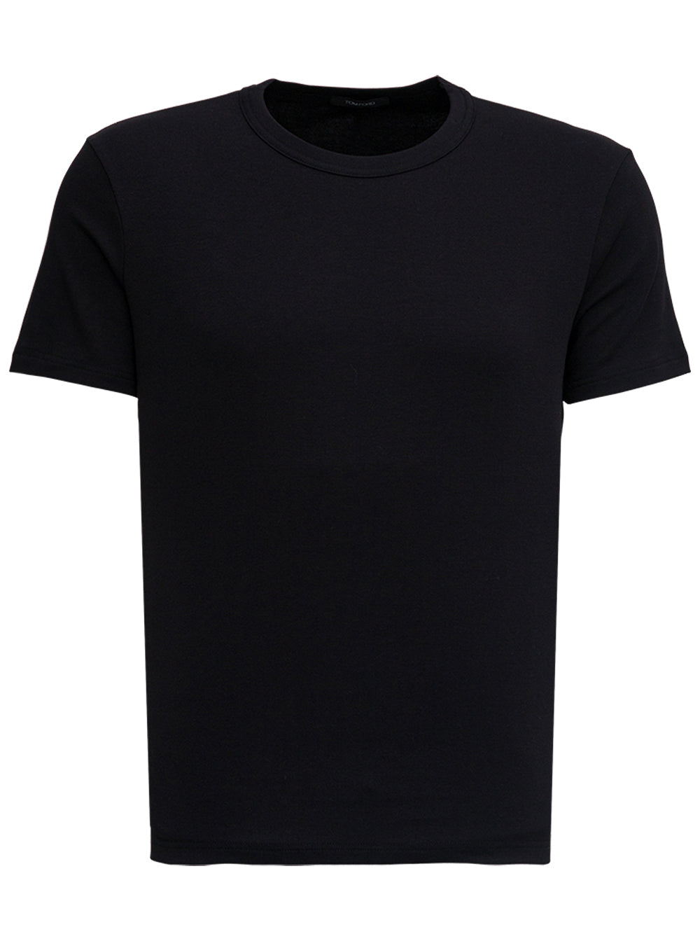 Tom Ford Men Black Crewneck T-Shirt In Cotton Man