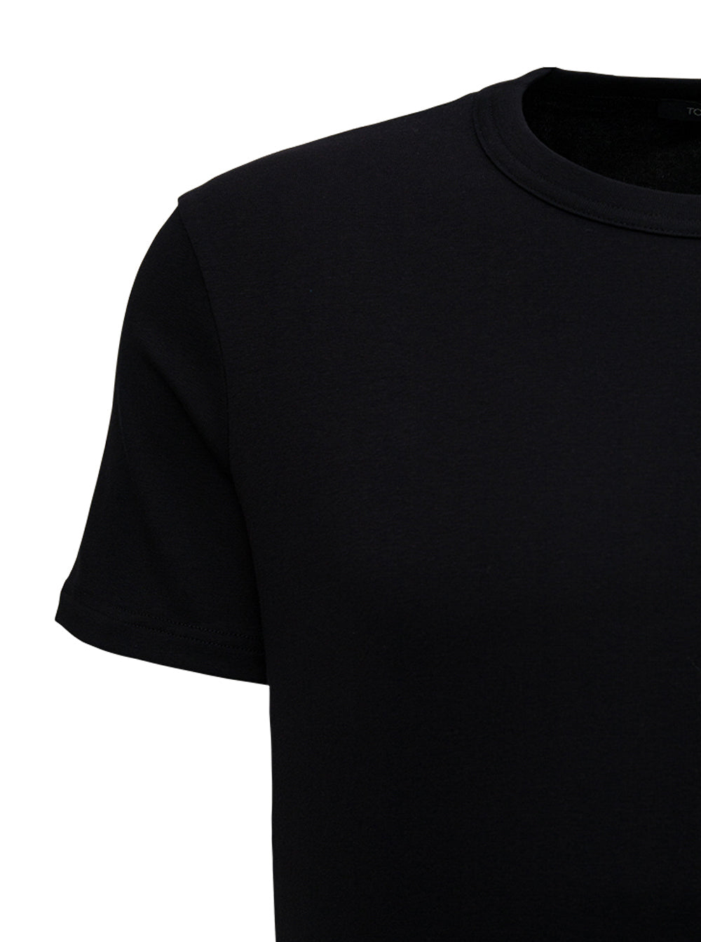 Tom Ford Men Black Crewneck T-Shirt In Cotton Man