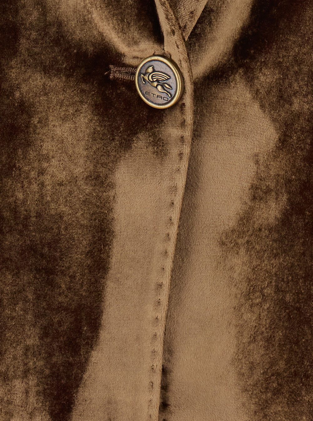 Etro Women Brown Single-Breasted Jacket With Notched Revers In Viscose And Silk Woman