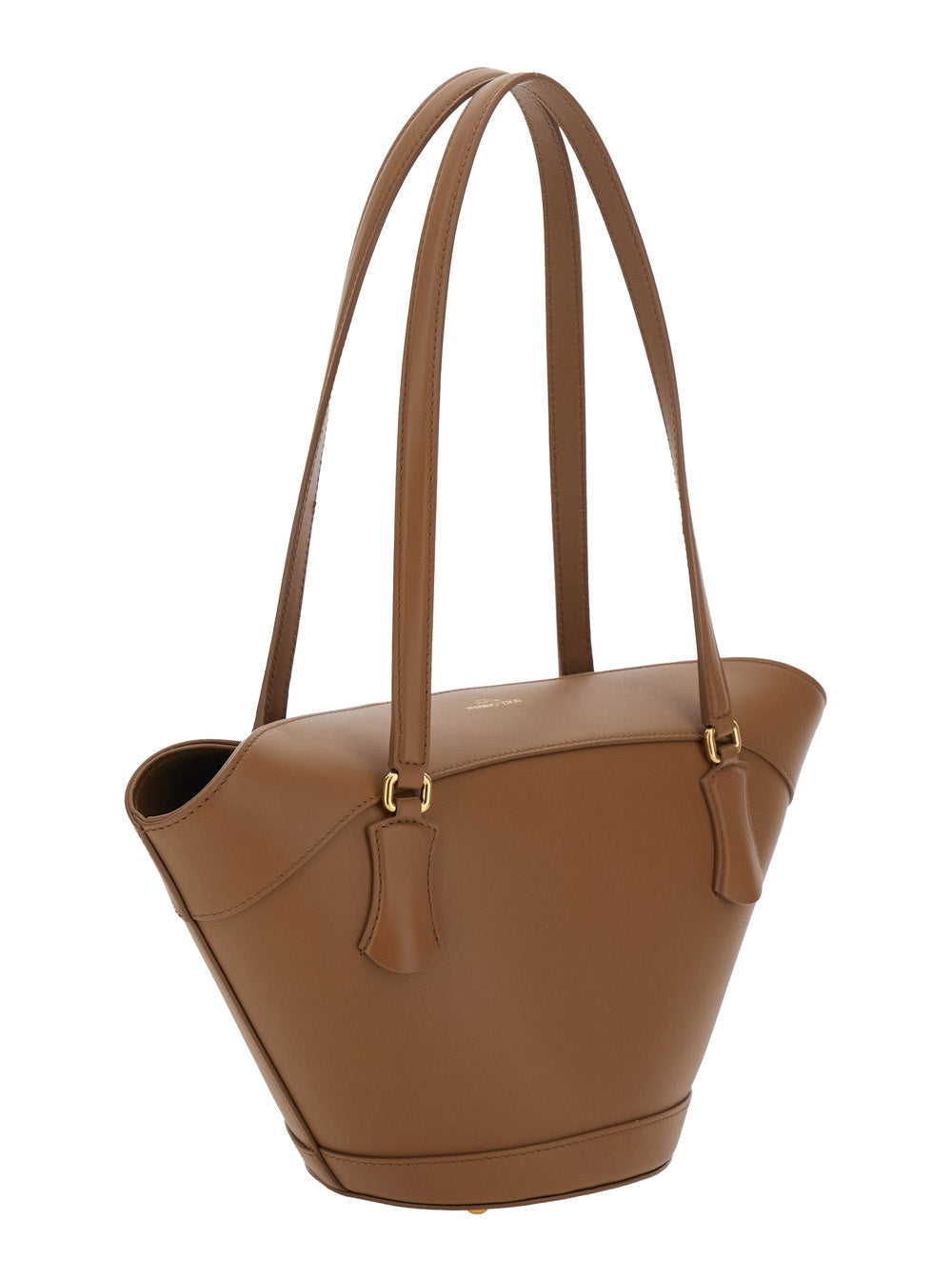 Dolce & Gabbana Women Brown Shoulder Bag With Two Top Handles And Buckle Closure On The Front In Leather Woman