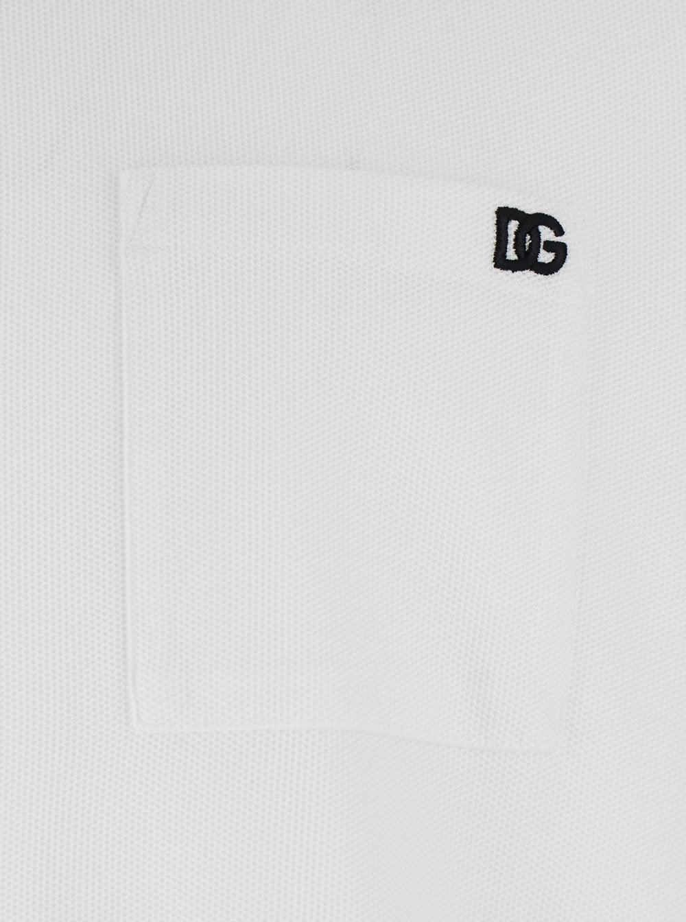 Dolce & Gabbana Men White Crewneck T-Shirt With Logo Embroidery On The Front In Cotton Man