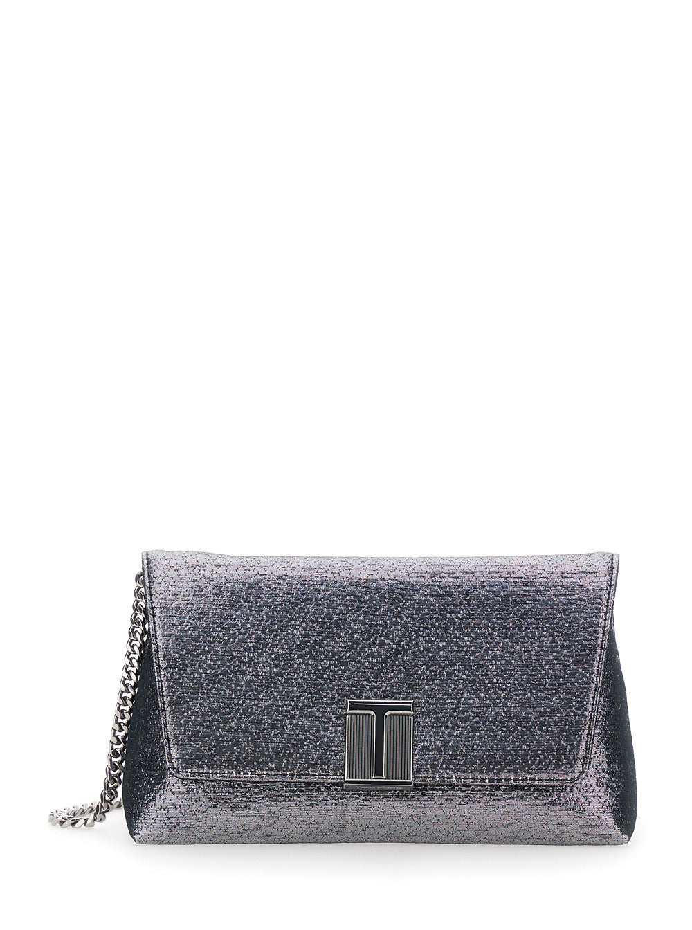 Tom Ford Women 'Nobile' Metallic Mini Bag With Laminated Effect And Chain-Link Shoulder Strap In Cotton Blend Woman